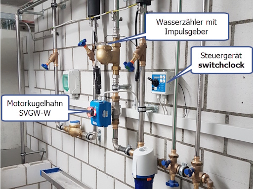 Hygienespülung mit Wasserzähler